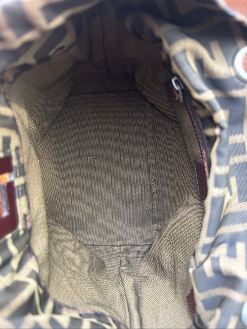 Fendi Brown Zucca Monogram Canvas Mini Tote with Leather Handles - Picture 6 of 16